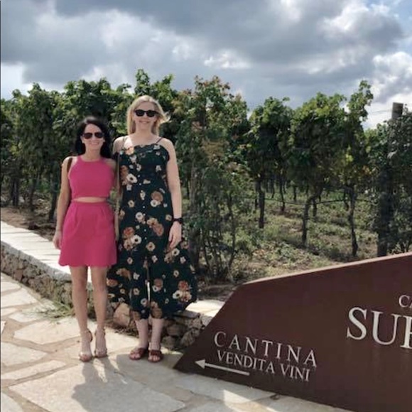 Lauren James Crop Top Skirt Set in Raspberry - Picture 5 of 5